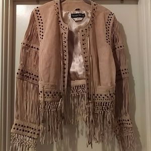 Suede fringe jacket